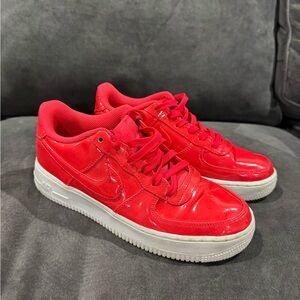 Hot Pink Patent Leather Air Force 1 Sneakers